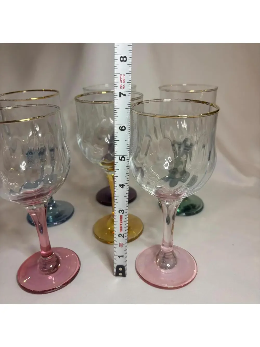 Multicolor Stemmed Glasses - set of six